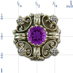 rk703 Amethyst Bracelet Slide 